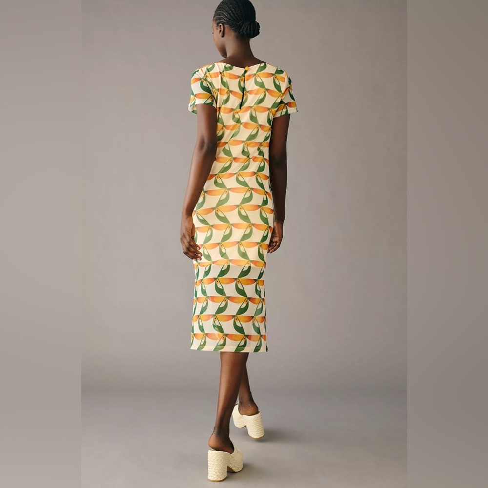NWT Anthropologie farm Rio printed midi dress summer vacation - Picture 3 of 12